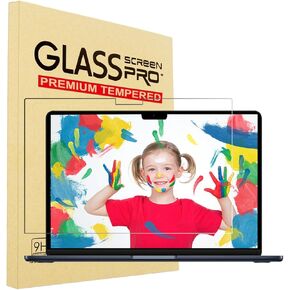 YINOVEEN واقي شاشة من الزجاج المقوى لجهاز MacBook Air 13.6 بوصة M3 M2 2024-2022 إصدار موديل A3113 A2681، MacBook Air 13 M3 M2 Chip Laptop، 9H صلابة، مضاد لبصمات الأصابع، Ultra HD in Kuwait