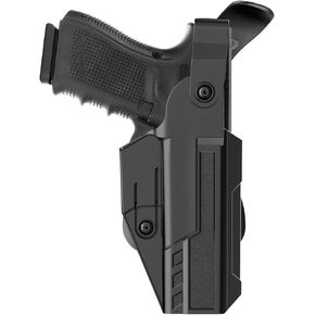 G19 Level 3 Retention Duty Holster for Gen 1 2 3 4 5 Glock 19/17/19X, Glock 23/32, Glock 45/44, Law Enforcement Duty Holster, Adjustable Retention/Cant Polymer Duty Belt Gun Holster - Right Handed