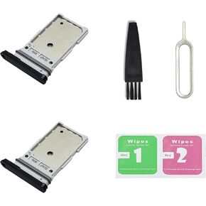 for Galaxy S23 S23+ Dual SIM Card Tray Replacement, Dual SIM Card Slot Holder Compatible with Galaxy S23 S23 Plus (Phantom Black)