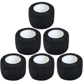 6 Pack 1" x 5 Yards Self Adhesive Bandage Breathable Cohesive Wrap Self Adherent Vet Tape Self Stick Bandage Wrap for Sports, Athletic, Wrist, Ankle(Multi Colors) in Saudi Arabia