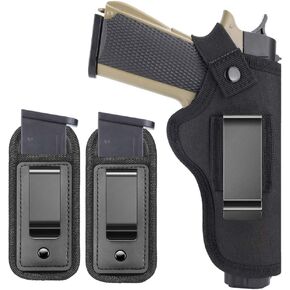 1911 Nylon Gun Holster Magazine | Right Left IWB OWB Fast Draw | Fits Most 1911 Style Pistols - Kimber - Colt - S & W - Remington - Sig Sauer
