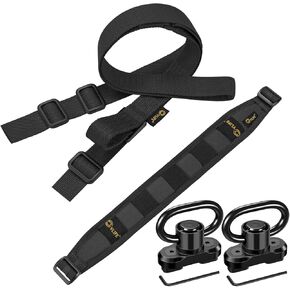 CVLIFE Two Point Sling Upgrade Wide Padded Sling with Removable Sling Swivels Quick Adjust Traditional Sling Length Adjustable for Outdoor Activities