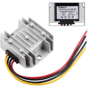 DC Voltage Converter Boost Converter DC 12V Step Up to 24V 3A 72W Voltage Regulator Waterproof Module Transformer for Golf Cart Club Car