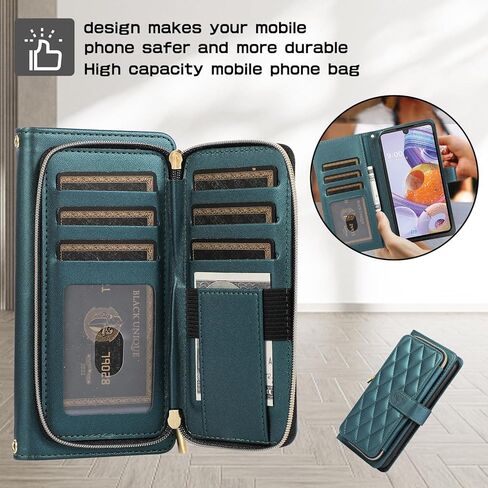 Argyle Wallet Case for LG Stylo 6/Stylo6 Plus/K71 Stylus with Wrist Strap Shoulder Strap, 9+ Card Slots Zipper Purse Stand Cell Phone Cover for LGStylo6 6+ 6plus Style 06 Six 2020 Deep Purple in Kuwait