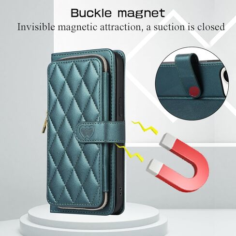 Argyle Wallet Case for LG Stylo 6/Stylo6 Plus/K71 Stylus with Wrist Strap Shoulder Strap, 9+ Card Slots Zipper Purse Stand Cell Phone Cover for LGStylo6 6+ 6plus Style 06 Six 2020 Deep Purple in Kuwait