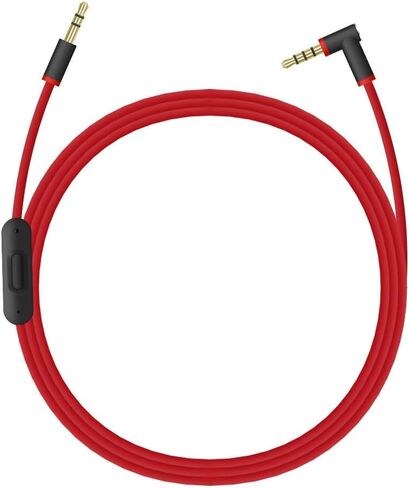 كابل صوت بديل لسلك KAPON Beats مع ميكروفون مدمج وتحكم في Beats من Dr Dre Headphones Solo Studio Pro Detox Wireless Mixr Executive Pill (أحمر/أسود) in Saudi Arabia