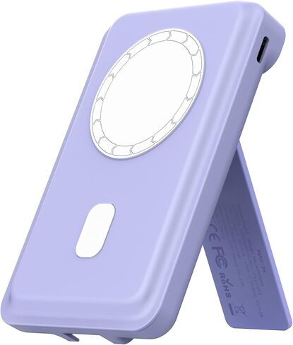 بنك طاقة لاسلكي مغناطيسي iWALK MAG-X مع حامل، شاحن محمول بقدرة 5000 مللي أمبير في الساعة مع منفذ USB-C وشاشة LED، حزمة بطارية بتصميم قبضة مريحة متوافقة مع سلسلة iPhone 15/14/13/12، لوضع iOS17 in Saudi Arabia