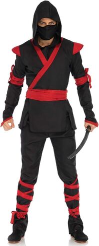 Leg Avenue Men's 5 Pc Ninja Costume with Shirt, Pants, Belt, Face Mask, Hood in Kuwait