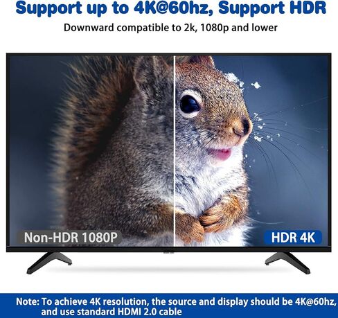 HDMI Audio Extractor 4K، 7.1 CH HDMI 2.0 محول مقسم بصري Toslink SPDIF + 3.5 ملم مع 7.1 ذرات RCA صوت ستيريو يدعم 18 جيجابت في الثانية HDR متوافق مع Xbox X/S/PS5/PS4/PC/Blu-ray Player in Kuwait