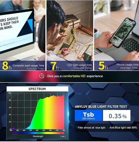 ANYLUV Reading Glasses for Men Blue Light Carbon Fiber Computer Blocking Reader Glasses Mens Blocker 2.0 Magnification in Saudi Arabia