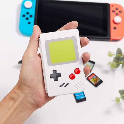 حافظة بطاقات الألعاب الذكية من Leyu لجهاز Nintendo Switch OLED & Switch Lite، 10 بطاقات فتحات و10 حامل تخزين بطاقات الذاكرة MircoSD، حجم صغير نحيف ومحمول (أبيض) in Saudi Arabia