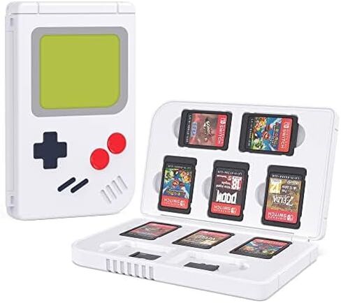 حافظة بطاقات الألعاب الذكية من Leyu لجهاز Nintendo Switch OLED & Switch Lite، 10 بطاقات فتحات و10 حامل تخزين بطاقات الذاكرة MircoSD، حجم صغير نحيف ومحمول (أبيض) in Saudi Arabia