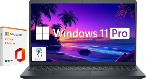 Dell ‎Inspiron Touchscreen Laptop, ‎15.6" Portable Business & Student Laptop Computer, Windows 11 Pro Laptop 16GB RAM 1TB SSD, Intel Core i5-1155G7 Processor, Microsoft Office Lifetime License, Black in Saudi Arabia
