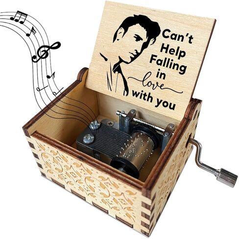 Relationship Gifts To My Love Things for Boyfriend Wood Music Boxes Romantic Gifts for Her Birthday Gifts for wife Vintage Hand Crank Wooden Music Box for Girlfriend Birthday Gifts - JRM649 in Kuwait