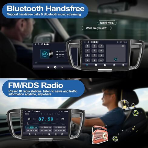 2G 64G Car Stereo for Honda Accord 9th 2.4L 2013 2014 2015 Android 13 Head Unit with CarPlay Android Auto 10.1" Touch Screen Car Radio with Bluetooth GPS Navigation WiFi FM HD Backup Camera + Canbus in Saudi Arabia