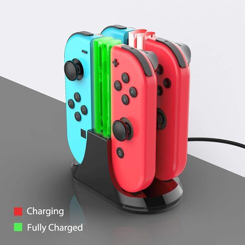 YCCTEAM Charging Dock is Compatible with Switch&Switch OLED/Lite, Charging Station Charges Up to 4 Joy-Con Controllers Simultaneously, Switch Charger Station with LED Indicator and Charging Cable in Kuwait