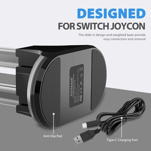 YCCTEAM Charging Dock is Compatible with Switch&Switch OLED/Lite, Charging Station Charges Up to 4 Joy-Con Controllers Simultaneously, Switch Charger Station with LED Indicator and Charging Cable in Kuwait