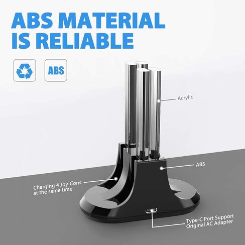 YCCTEAM Charging Dock is Compatible with Switch&Switch OLED/Lite, Charging Station Charges Up to 4 Joy-Con Controllers Simultaneously, Switch Charger Station with LED Indicator and Charging Cable in Kuwait