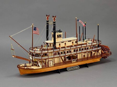 Artesanía Latina - طقم سفينة نموذج خشبي - باخرة مجداف King of The Mississippi - موديل 20515، مقياس 1:80 - نماذج مصغرة للتجميع - المستوى المتوسط in Kuwait