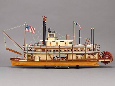 Artesanía Latina - طقم سفينة نموذج خشبي - باخرة مجداف King of The Mississippi - موديل 20515، مقياس 1:80 - نماذج مصغرة للتجميع - المستوى المتوسط in Kuwait