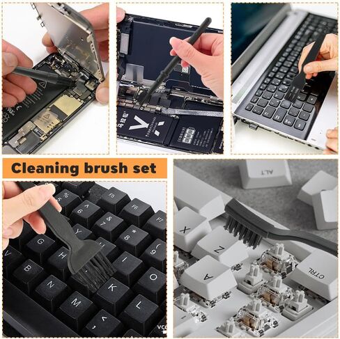 EMVANV منفضة الهواء المضغوط، منفاخ هواء كهربائي 110000 دورة في الدقيقة لرش الهواء من الغبار عن لوحة المفاتيح، منفضة هواء قابلة لإعادة الشحن للكمبيوتر/الكمبيوتر/Blaste-r/الإلكترونيات/تنظيف المنزل (أسود) in Kuwait