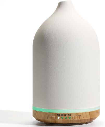 BOXING Black Essential Oil Diffuser for Home Large Room, 3 in 1 Aromatherapy Diffusers with 7 Colors of Night Light and Quiet for Bedroom, Timer, Stylish Ceramic for Gift Ideas, Auto Shut-Off, 100ML in Saudi Arabia