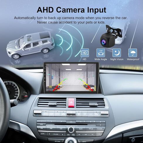 راديو 2G 64G لسيارة Honda Accord 2008-2013 Rimoody Android 13 Car Stereo Carplay Android Auto GPS Navigation WiFi 10.1 بوصة تعمل باللمس مرآة Link HiFi Bluetooth FM Radio SWC كاميرا احتياطية in Saudi Arabia