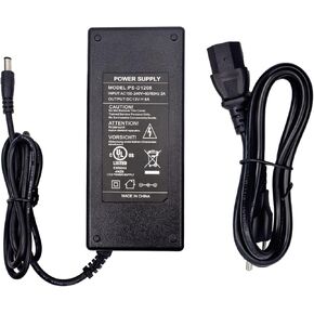 12V 8A Power Supply Adapter,96W AC 100V-240V to DC 12V 8A Transformer with 5.5 X 2.5mm US Plug 4ft Cord,12V 8A Switching Adapter AC to DC Converter for LED Strip Lights, CCTV Camera, 3D Scanner