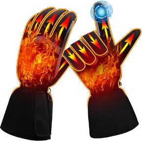 Autocastle Heated Gloves USB for Men Women Rechargeable Battery Heat Gloves kit Winter Warm Thermal Gloves Thick Cotton Gloves Climbing Skiing Hunting Hand Warmer