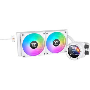 Thermaltake TH240 V2 Ultra EX ARGB AIO Cooler/Snow/Water Block 2.1" LCD/Fan 120 * 2/Magnetic Quick Connection/MB ARGB Sync Control/LCD Software Control/CL-W425-PL12SW-A