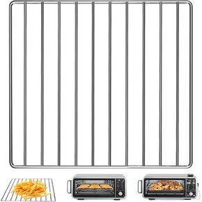 GWY Air Fryer Wire Rack for Ninja Foodi 13 in 1 SP351 SP301 Air Fry Countertop Toaster Oven, 13.5''×12.3'' Stainless Steel Air Fryer Replacement Parts Accessories Roasting Steamer Grill Racks Tray