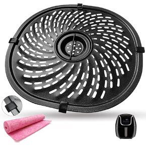 Air Fryer Replacement Tray for 7QT PowerXL/7QT Gowise/6.5 Chefman/6.9QT Uten Air Fryers, Premium Double-layer Nonstick Coating Grill Crisper Plate Rack Grate Insert Pan for 7QT Air Fryer