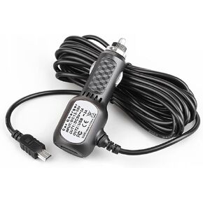 Mini USB Dash Cam Power Cord Adapter 11.5Ft Car Charger Cable Dashcam Power Lead for GPS Navigation, Sat Nav, DVR, Digital Camera