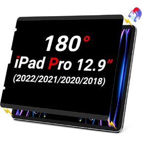 ZOEGAA Screen Protector for iPad Pro 12.9, Magnetic Removable Anti-Blue Light Filter, Compatible with 2022, 2021, 2020, 2018 Models
