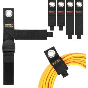 Adjustable Heavy Duty Storage Straps, Diameter Range 1.8" - 5.8", Compatible Regular Storage Straps 7" - 22", Extension Cord Holder Organizer, Holds Large Cords, Hose, Ties