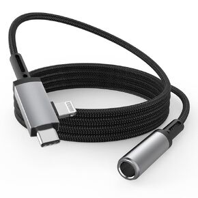 Aux Cord for iPhone 16 15 14, 2 in 1 Lightning/USB C to 3.5 mm Aux Audio Cable Car Stereo Cord Compatible with iPhone 16/16 Plus/16 Pro/16 Pro Max/15/15 Plus/15 Pro/15 Pro Max/14/13/12/11/XS/XR/X/8/7
