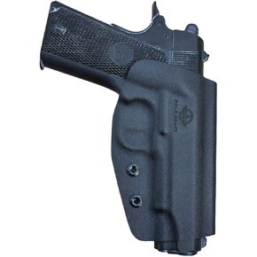 1911 Holster OWB Kydex Holster Fits: Colt Commander 1911 .45 / 9mm / 4.25" / PT1911 Gun Holster Outside Waistband Carry Pistol Case 1.5-2 Inch Belt Clip With Lock - Adj. Width Height Cant - Entrance Widen