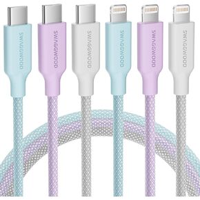 iPhone Charger Fast Charging 3Pack 6FT Apple MFi Certified USB C to Lightning Cable Charging Cord Compatible with 14 13 12 11 Pro XS Max XR X 8 7 6 Plus iPad and More