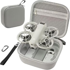Neo Carrying Case,Porable Outdoors Hiking Traveling Waterproof PU Leather Carrying Storage Bag for DJI NEO Drone Aceessories (Static Gray)