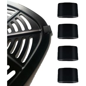 Professional Rubber Bumper Feet for Dash 2.6QT Air Fryers, 4PCS Air Fryer Silicone Rubber Pieces Stoppers Tabs Tips, Rubber side Parts for 2QT 3.7QT 5QT PowerXL Gowise Chefman Air Fryer Tray