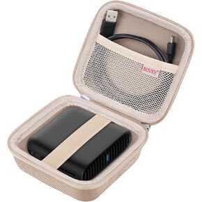 BOVKE Carrying Case Compatible with TP-Link Ultra-Portable Wi-Fi 6 AX1500 Travel Router, TP-Link TL-WR1502X Portable WiFi Mobile Hotspot Holder with Mesh Pocket for Extra Cables, Black