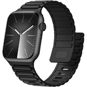 Magnetic Sport Band for Apple Watch Ultra/2 Band 49mm 45mm 46mm 44mm 42mm 41mm 40mm 38mm for Apple Watch Bands for Men/Women,Silicone Link Loop Wristbands Strap iWatch Series 10 9 8 7 6 5 4 3 se 2nd