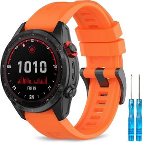 Watch Band Compatible for Garmin Fenix 7X/Fenix 6X/Fenix 5X/Fenix 5X Plus/Fenix 6X/Fenix 6X Pro Soft Silicone Sport Watch Strap