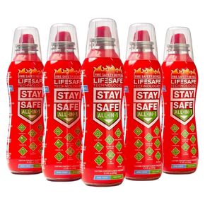 StaySafe All-in-1 Portable Fire Extinguisher by LifeSafe Technologies | Compact Fire Spray easy to use on 10 types of fires | Non-Toxic & Eco-Friendly