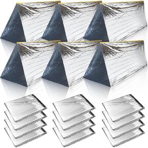 Woanger 10/20 Pcs Emergency Thermal Tent Survival Shelter Ten 8 ft x 3 ft Emergency Tent 2 Person Tube Tent Lightweight Camping Tents Shelters for Hiking Backpacking Camping Outdoor
