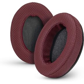 Brainwavz Replacement Memory Foam Earpads - Suitable for Many Other Large Over The Ear Headphones - AKG, HifiMan, ATH, Philips, Fostex (Perforated Red)