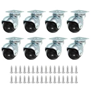 PATIKIL 2 Inch Ball Caster Wheels Set of 4, 360° Rotating Swivel Top Plate Wheels 397 lbs Total Capacity Caster with M4 Screws for Furniture Table Cabinet Chrome