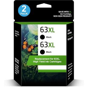 62XL Ink Cartridges Black Remanufactured for HP Ink 62 (2 Black) for HP 62XL Black Ink Cartridge Works with HP ENVY 5540 5544 5545 5642 5660 5664 7640 7645, OfficeJet 200 250 258 5740 5745 5746 Series in Kuwait
