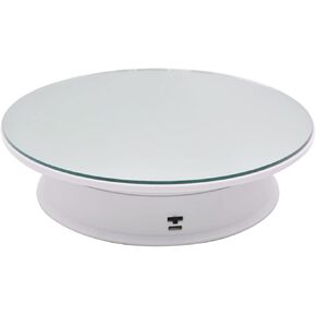 CALIDAKA Rotating Display Stand,Rotating Display Turntable, 360 Degree Motorized Rotating Turntable Display Stand,for Jewelry Watch Phone Bag Shoes Models Glasses,Collectible Display