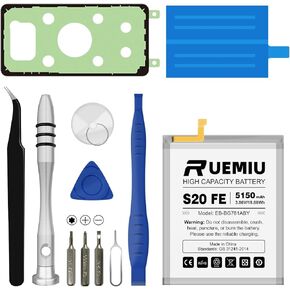 5150mAh Battery for Samsung Galaxy S20 FE,Upgraded High Capacity fit for S20 FE 5G Model SM-G781B G781U G781W SM-A526 A526B/DS A526W A5260 with Complete Repair Tool Kits
